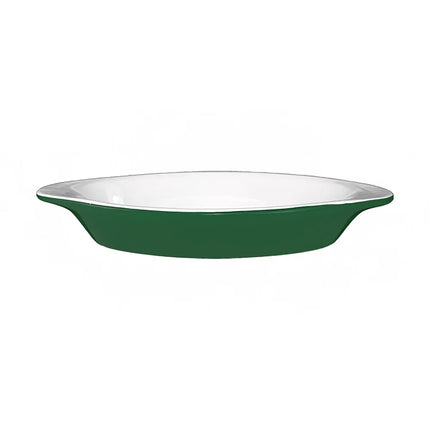 Đĩa Welsh Rarebit Oval ITI WRO-8-EW-G 237 ml - Stoneware, Xanh Lá/Trắng European