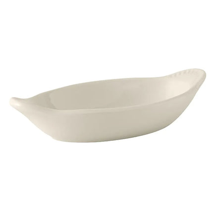 Đĩa Welsh Rarebit Oval Tuxton BEN-045 DuraTux® 135 ml Gốm Trắng Mỹ/Eggshell