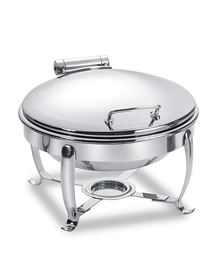 Eastern Tabletop 3918S 6 qt Round Induction Chafer w/ Hinged Lid, Stainless Steel