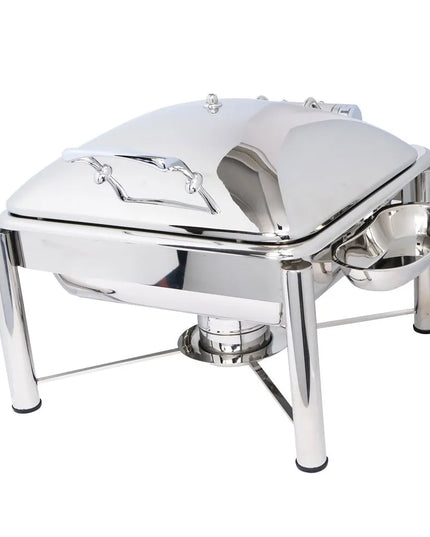 Eastern Tabletop 3934PL 6 qt Square Induction Chafer w/ Hinged Lid, Stainless Steel