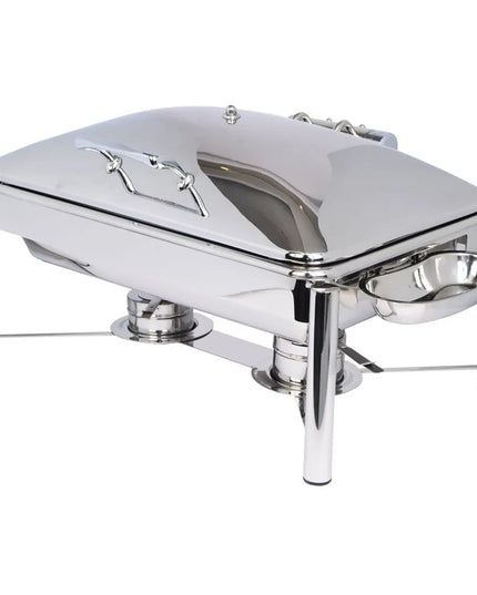 Eastern Tabletop 3935PL 8 qt Oblong Induction Chafer w/ Hinged Lid, Stainless Steel