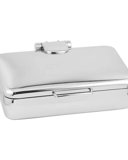 Eastern Tabletop 3995 8 qt Rectangular Induction Chafing Dish w/ Hinged Lid, Stainless Steel