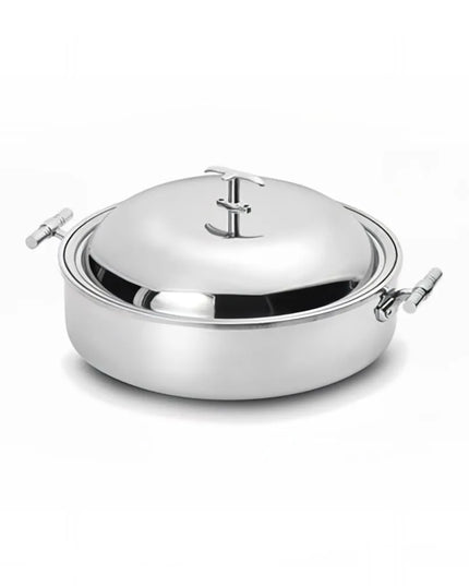 Eastern Tabletop 5906B 6 qt Round Induction Chafing Dish w/ Lift Off Lid, Stainless Steel