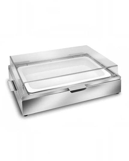 Eastern Tabletop 9085 8 qt Cold Rectangular Chafer w/ Hinged Lid