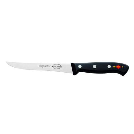 F. DICK | Superior Boning Knife – 13 cm - Flexible curved blade - Black/Silver handle