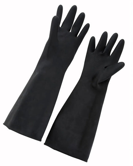 Găng Tay Cao Su Latex Tự Nhiên Winco NLG-1018 Cỡ Lớn 25 x 46 cm, Màu Đen