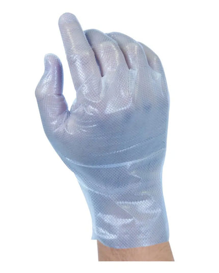 Găng Tay Dùng Một Lần Đa Năng Hybrid Polyethylene Handgards 303363564 - Không Bột, Màu Xanh, Cỡ XL