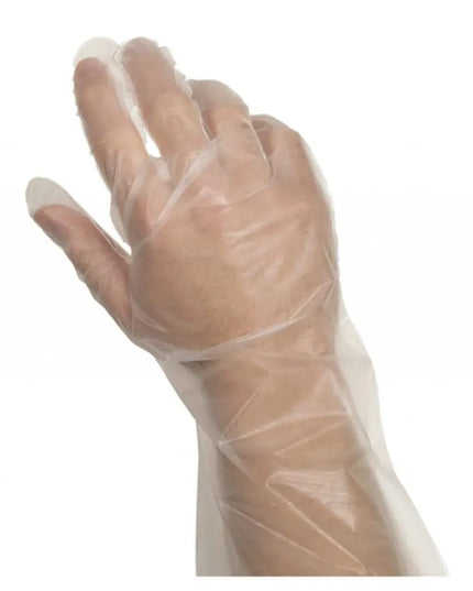 Găng Tay Dùng Một Lần Dài Đến Khuỷu Tay Poly Handgards 303120273 - Không Bột, Trong Suốt, Một Cỡ