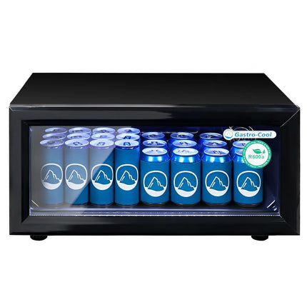 GASTRO-COOL | Upright Display Fridge - 25L - with 1 glass door - Black - Front flip door