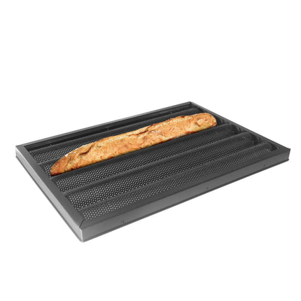 GGM Gastro (10 pcs) Baguette Tray - Aluminium - EN 600x400 - with 5 moulds