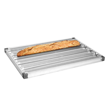 GGM Gastro (10 pcs) Baguette Tray - Aluminium - EN 600x400 - with 5 moulds