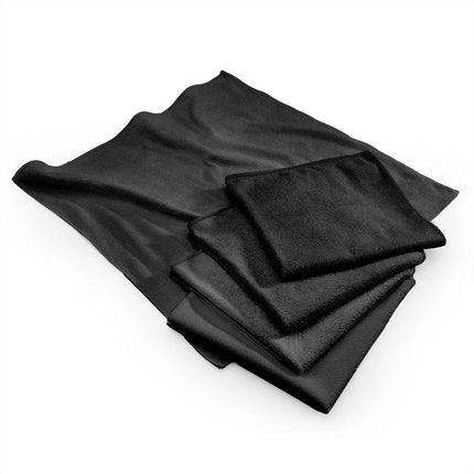 GGM Gastro (10 pcs) Microfibre Cleaning Cloths - 400x400mm - Black