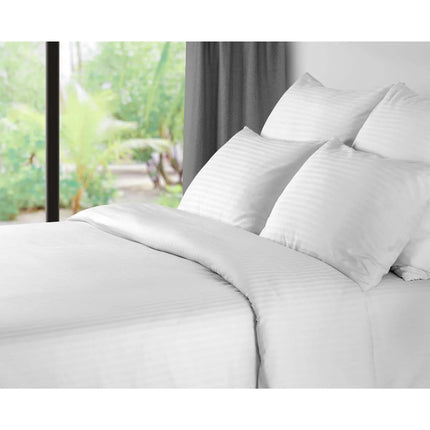 GGM Gastro (10 pcs) Satin Stripe Duvet Cover Sydney - 80x60cm - White