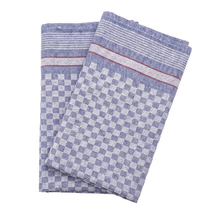 GGM Gastro (10 pcs) Tea towel made of Cotton Checked - 50x100cm - Blue checked