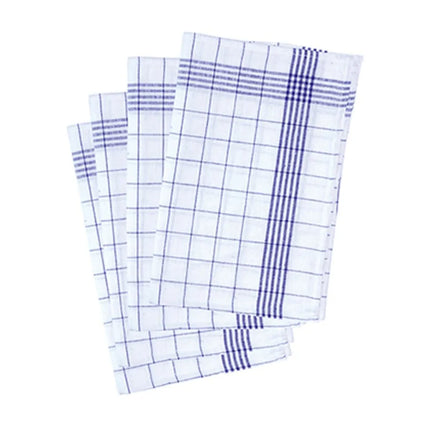 GGM Gastro (10 pcs) Tea towel made of Cotton Glass cloth - 50x70cm - Blue checked
