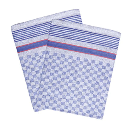 GGM Gastro (10 pcs) Tea towel made of Cotton Waiting cloth - 45x90cm - Blue checked