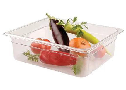 GGM Gastro (12 Cái) Khay Đựng Thực Phẩm GN 1/2 Polycarbonate - Trong Suốt - 8.9L - Sâu 150mm