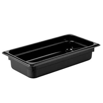 GGM Gastro (12 Cái) Khay GN 1/3 Polycarbonate - Đen - 2.4L - Sâu 65mm