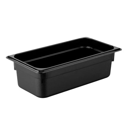 GGM Gastro (12 Cái) Khay GN 1/3 Polycarbonate - Đen - 3.6L - Sâu 100mm