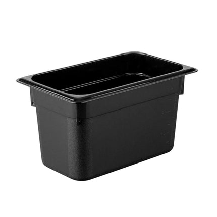 GGM Gastro (12 Cái) Khay GN 1/3 Polycarbonate - Đen - 5.3L - Sâu 150mm