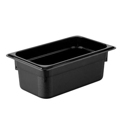 GGM Gastro (12 Cái) Khay GN 1/4 Polycarbonate - Đen - 2.5L - Sâu 100mm
