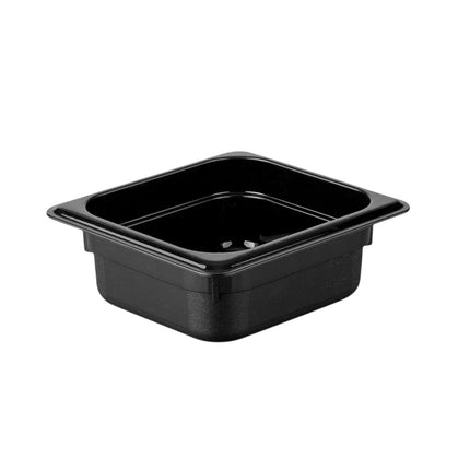 GGM Gastro (12 Cái) Khay GN 1/6 Polycarbonate - Đen - 1L - Sâu 65mm