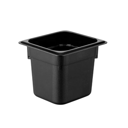 GGM Gastro (12 Cái) Khay GN 1/6 Polycarbonate - Đen - 2.2L - Sâu 150mm