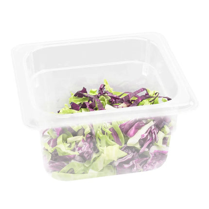 GGM Gastro (12 Cái) Khay GN 1/6 Polycarbonate - Trong Suốt - 1.5L - Sâu 100mm