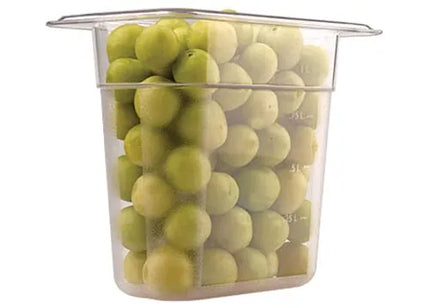 GGM Gastro (12 Cái) Khay GN 1/9 Polycarbonate - Trong Suốt - 1.27L - Sâu 150mm