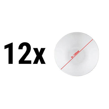 GGM Gastro (12 pcs) Bowl - Porcelain - Ø 140mm - 130x130mm - Depth: 58mm - White
