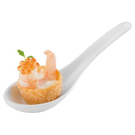 GGM Gastro (12 pcs) Canape spoon - FRIENDLY - PET (recycled) - 135mm - White