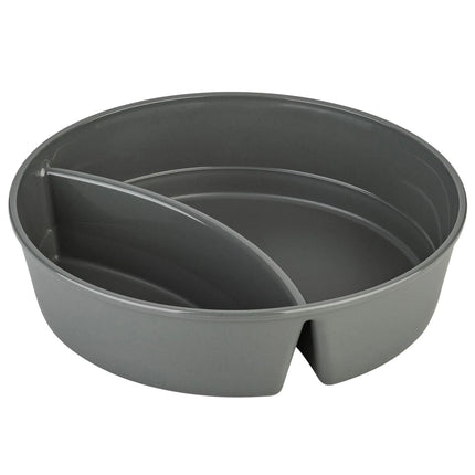 GGM Gastro (12 pcs) Compartment Food Tray Plastic - 1100ml - Round - Grey