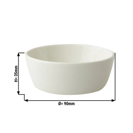 GGM Gastro (12 pcs) Dessert Bowl - Lux - Porcelain - Ø 90mm - Ivory