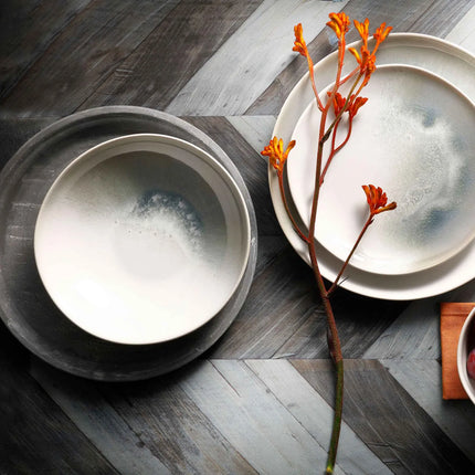 GGM Gastro (12 pcs) Dessert Bowl - Nordic - Stoneware - 900ml - round - Ø 150mm - Green/White