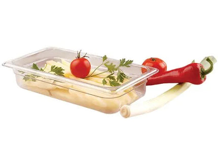 GGM Gastro (12 pcs) Polycarbonate Container GN 1/3 - Clear - 3.6L - Depth: 100mm