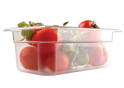 GGM Gastro (12 pcs) Polycarbonate Container GN 1/4 - Clear - 3.7L - Depth: 150mm