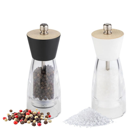 GGM Gastro (12 pcs) Salt & Pepper Mills - FRIDA - Acrylic - Height: 155mm - Clear