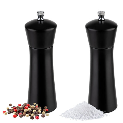 GGM Gastro (12 pcs) Salt & Pepper Mills PREMIUM - MIDNIGHT - Wood - Height: 170mm - Black