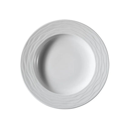 GGM Gastro (12 pcs) SEA WAVE | Deep Plate - Porcelain - Ø230mm - White