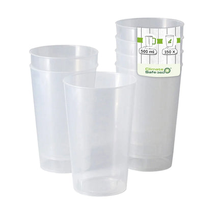 GGM Gastro (150 pcs) Polycarbonate Cup (reusable) - Stacking - 500ml - Ø 90mm - Clear