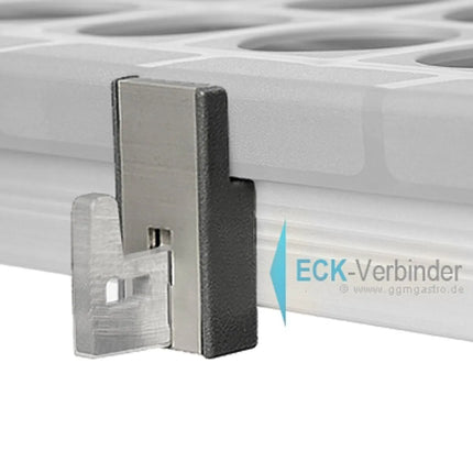 GGM Gastro (2 pcs) Corner Connector - 53x58mm - for SILAS shelving systems