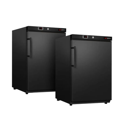 GGM Gastro (2 pcs) Mini Commercial Undercounter Fridge ECO - 115L - Single Door - Black