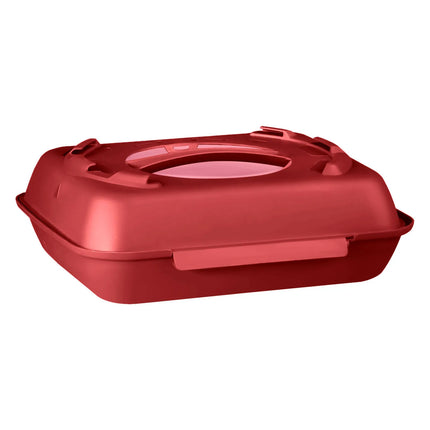GGM Gastro (20 pcs) Lunch Box - 600ml - 2-Compartment - Raspberry Red/Old Rose