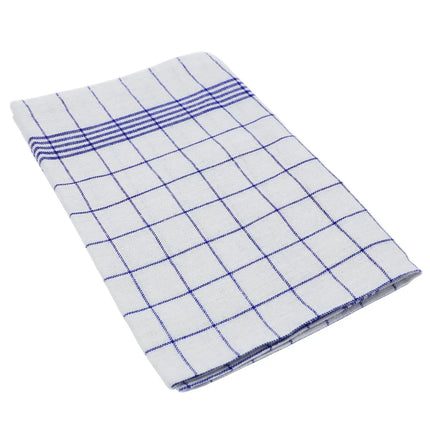GGM Gastro (200 pcs) Tea towel made of Linen‑cotton Checked - 50x70cm - Blue checked