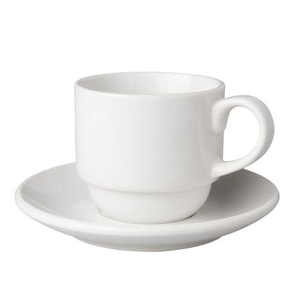 GGM Gastro (24 pcs) BUDGETLINE | Coffee Cup Mammoet - 200ml - White - with Saucer