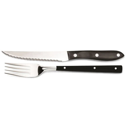 GGM Gastro (24 pcs) Cutlery set - Steak - Stainless steel - 120mm - Mirror
