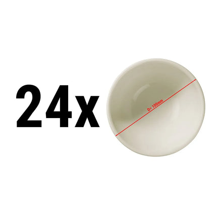 GGM Gastro (24 pcs) Dessert Bowl - TEOS - Porcelain - round - Ø 100mm - Cream