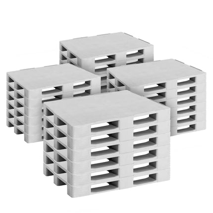 GGM Gastro (24 pcs) - Euro Pallet 1200x800mm - Hygienic ABS Plastic - Load Capacity: 4000kg - Grey