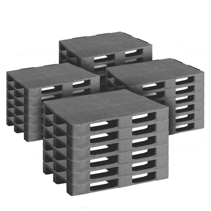 GGM Gastro (24 pcs) - Euro Pallet 1200x800mm - Hygienic Recycled ABS - Load Capacity: 650kg - Dark Grey