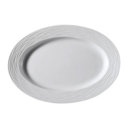 GGM Gastro (24 pcs) SEA WAVE | Platter - oval - Porcelain - Length:320mm - White